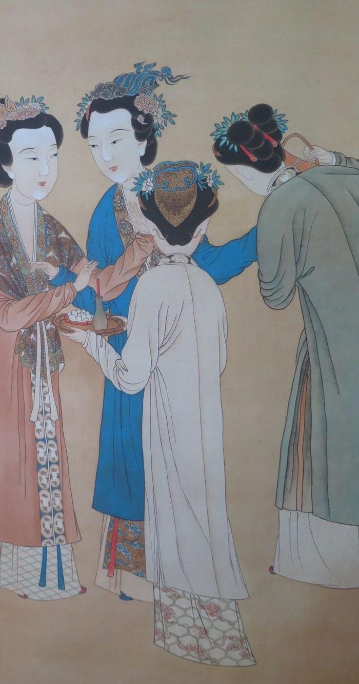 明代唐寅人物画立轴