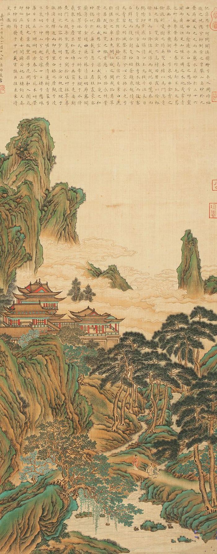 明代仇英仙山楼阁图