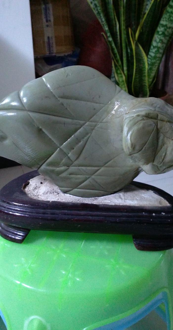 值得收藏象形"鱼形"长白山松花石摆件