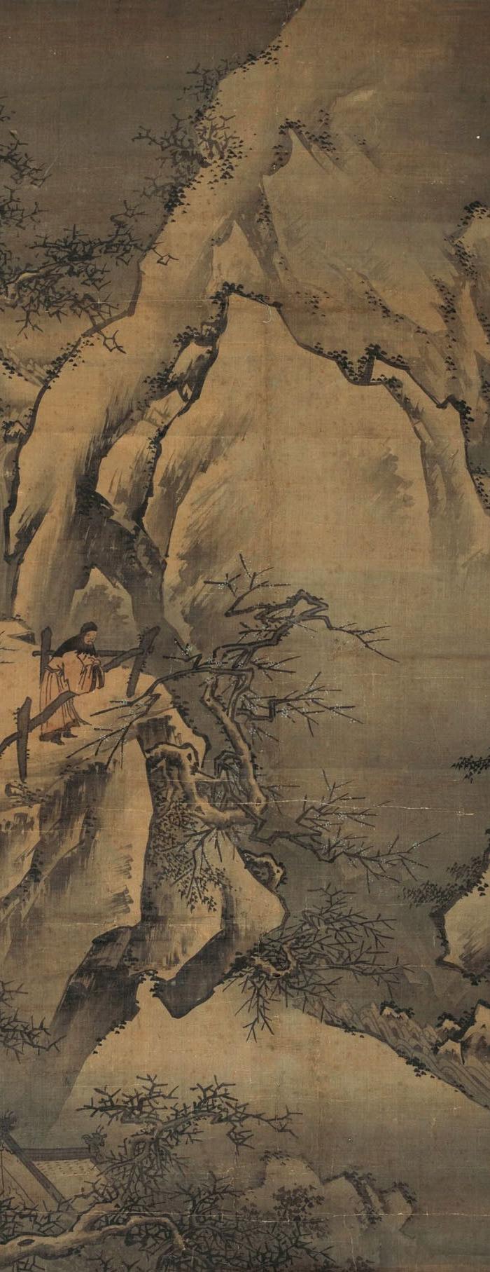 明代周臣寒山探梅图