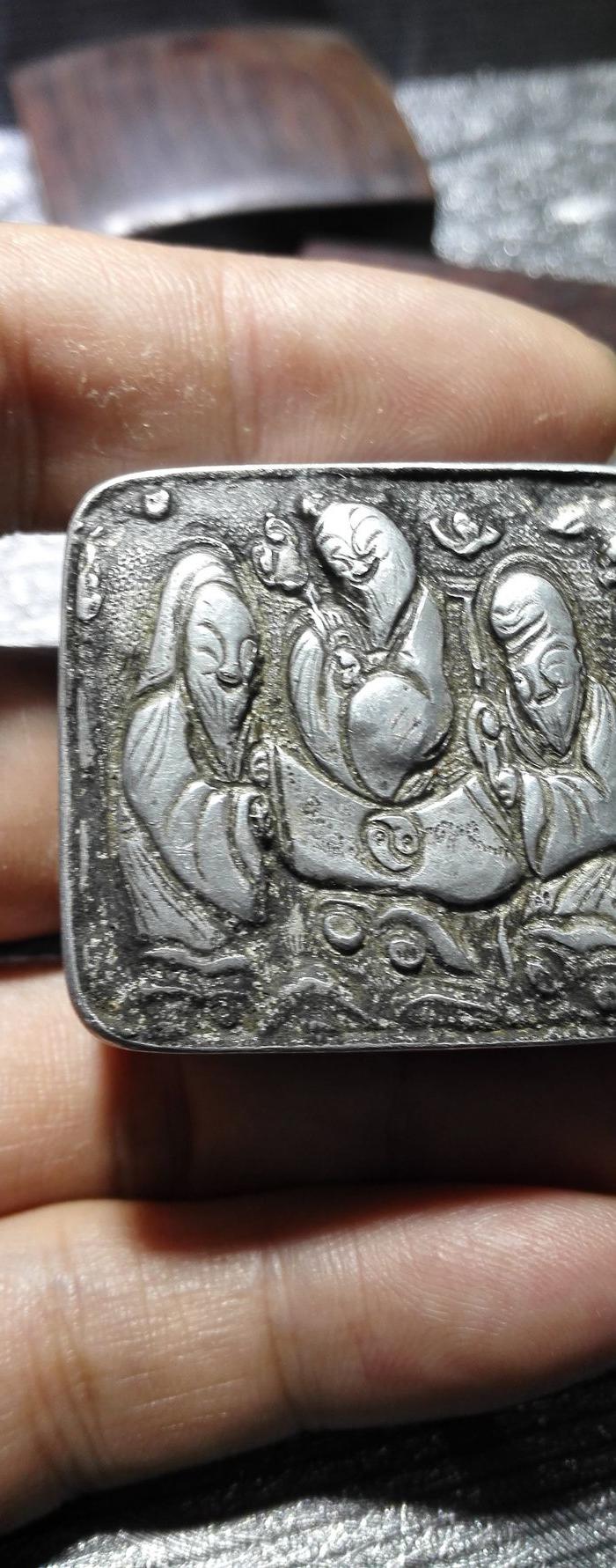 晚晴民国银印泥盒 福禄寿