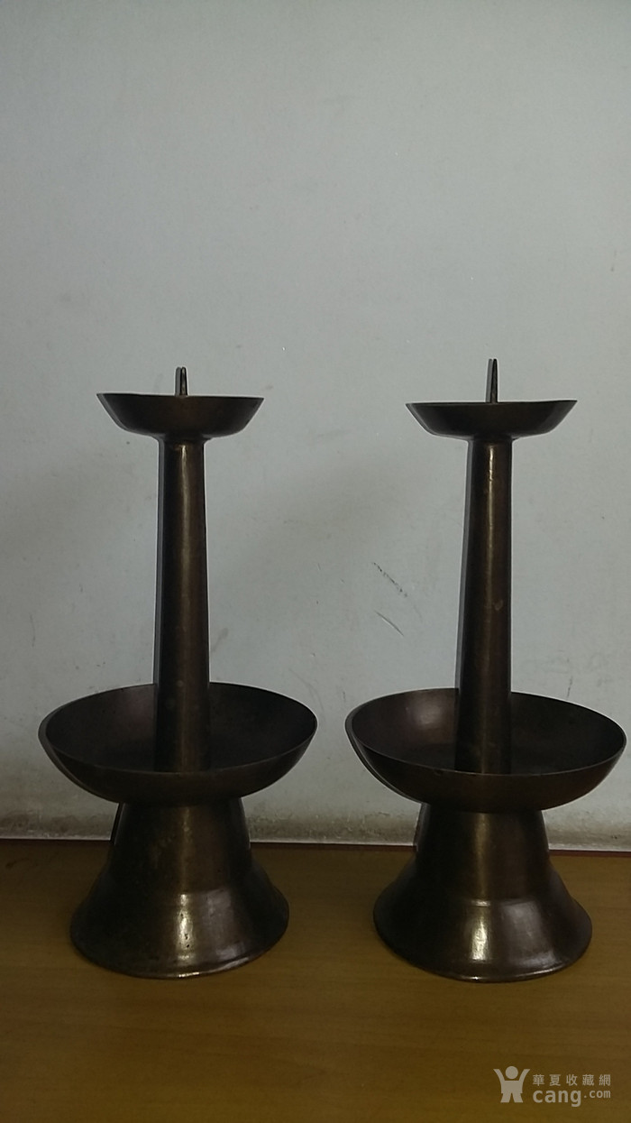 铜灯台一对