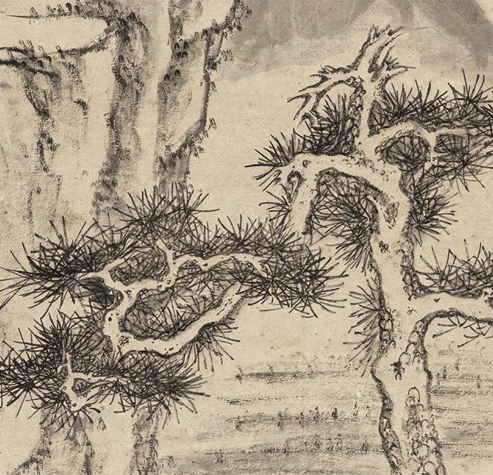 明-无可大师方以智-溪山松居图-纸本