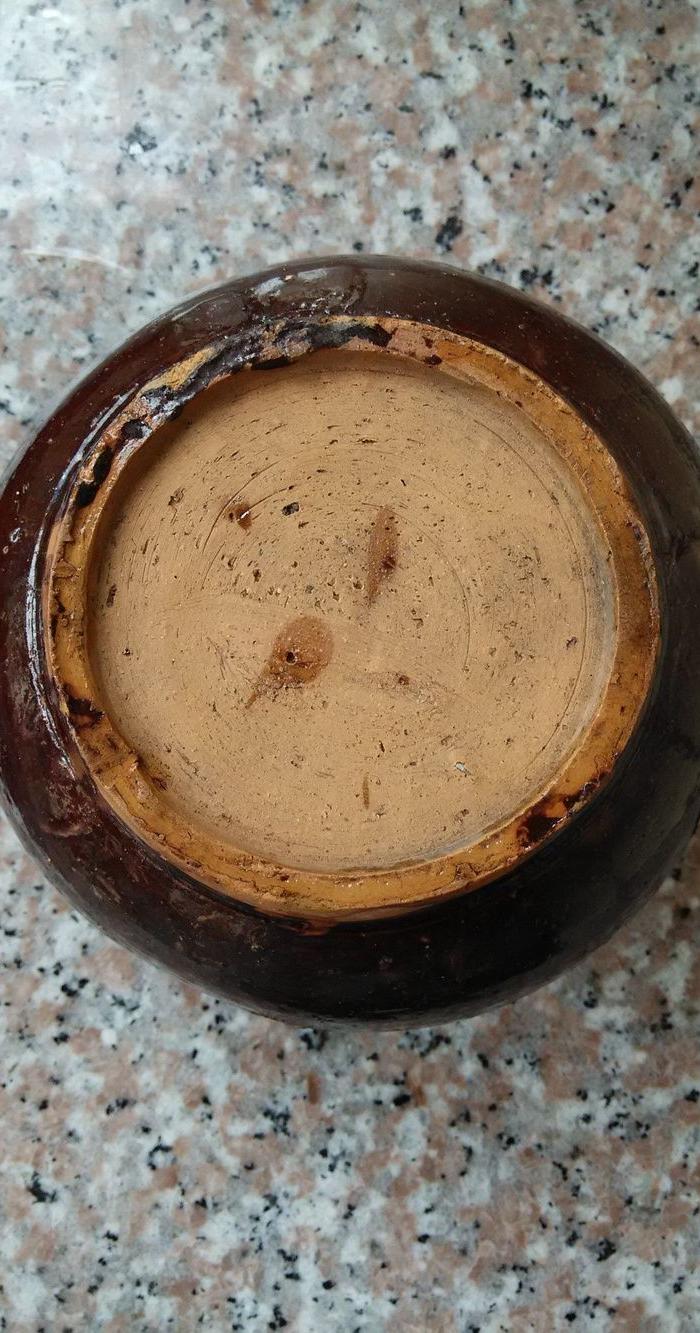 包真 民国紫金釉小缸