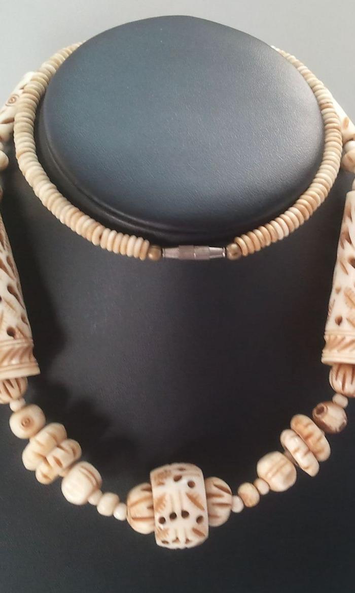 老项链 鱼骨镂空雕