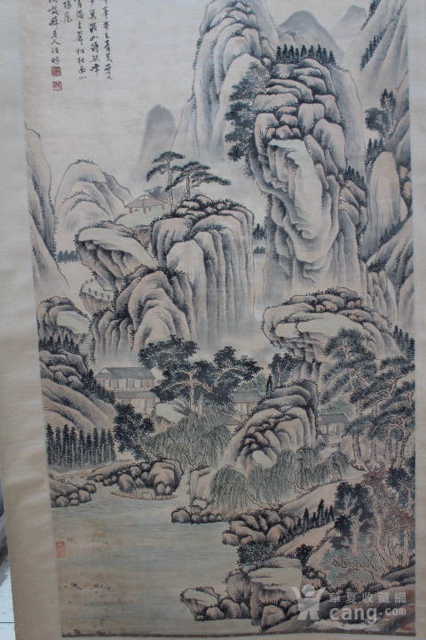 清著名画家汪昉山水画