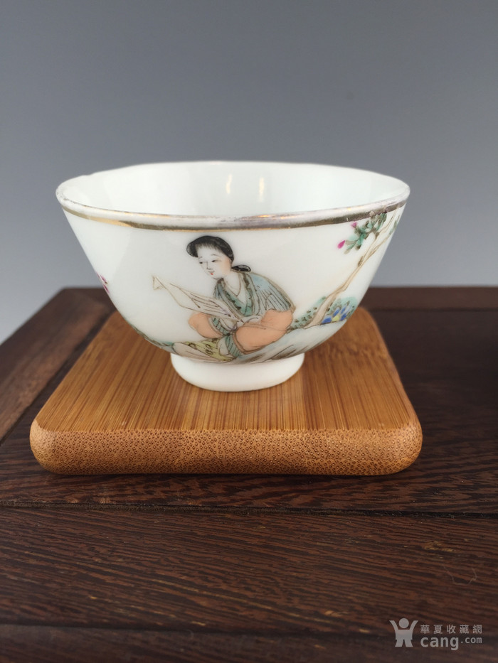 小茶杯价格_民国大名家罗仲林粉彩人物故事小茶杯图片_来自藏友瓶山瓷