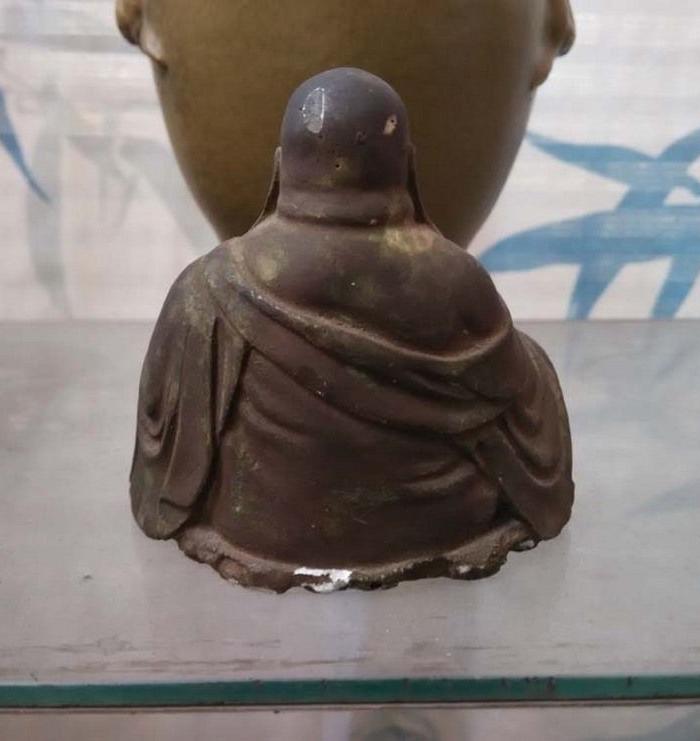 清代民国仿铜石膏佛像