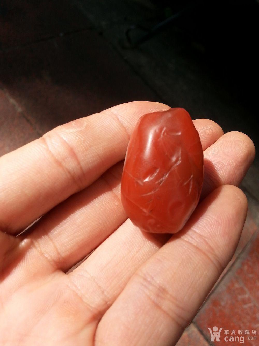 珠宝 玛瑙 清代老甘南南红勒子 包到代的东西,肉色俱好,风化明显,甘南