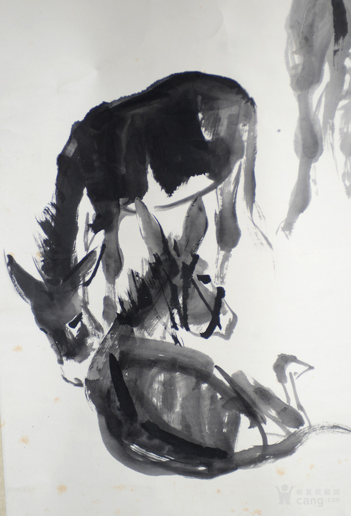 中国著名画家刘兴泉追牧图原装原裱