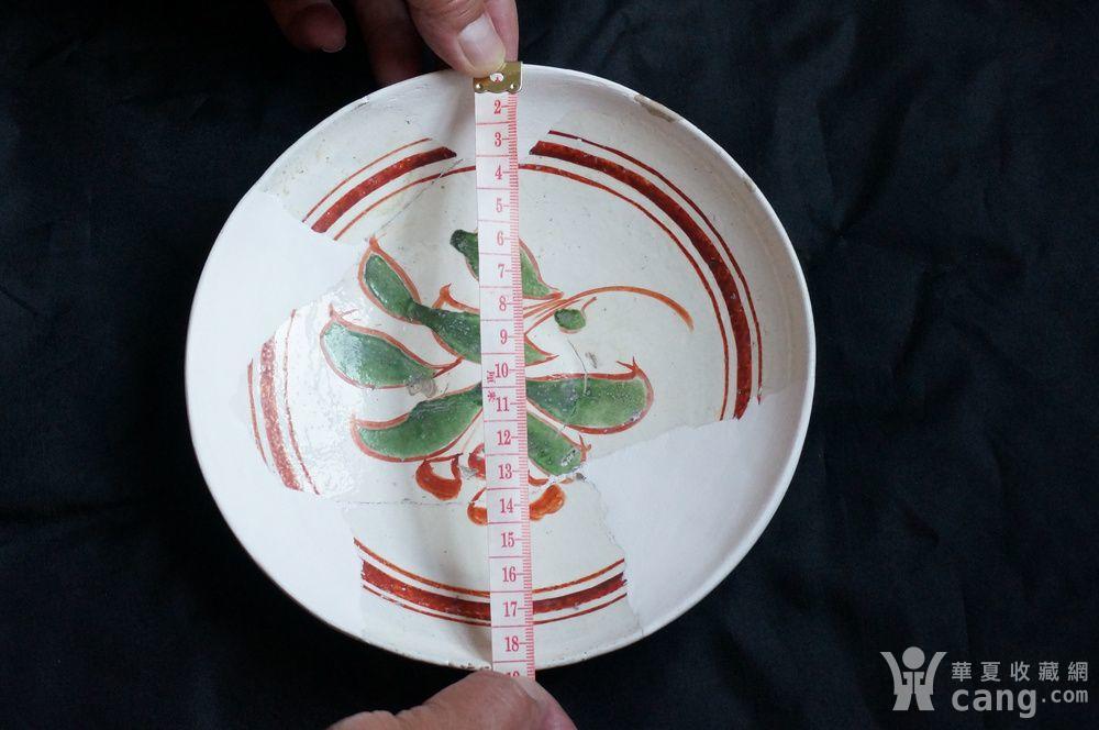 ** 豫北窑场(当阳峪窑)红绿彩花卉纹盘标本