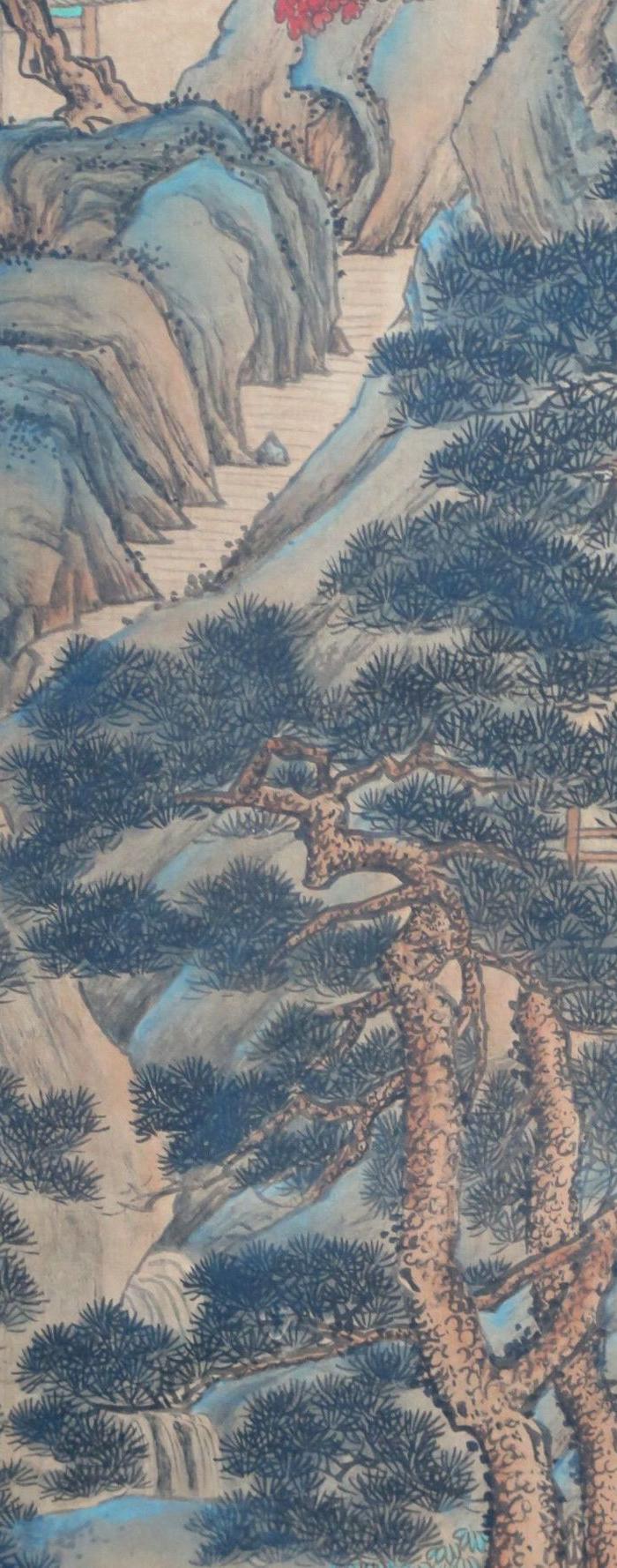 清代王翚山水画立轴