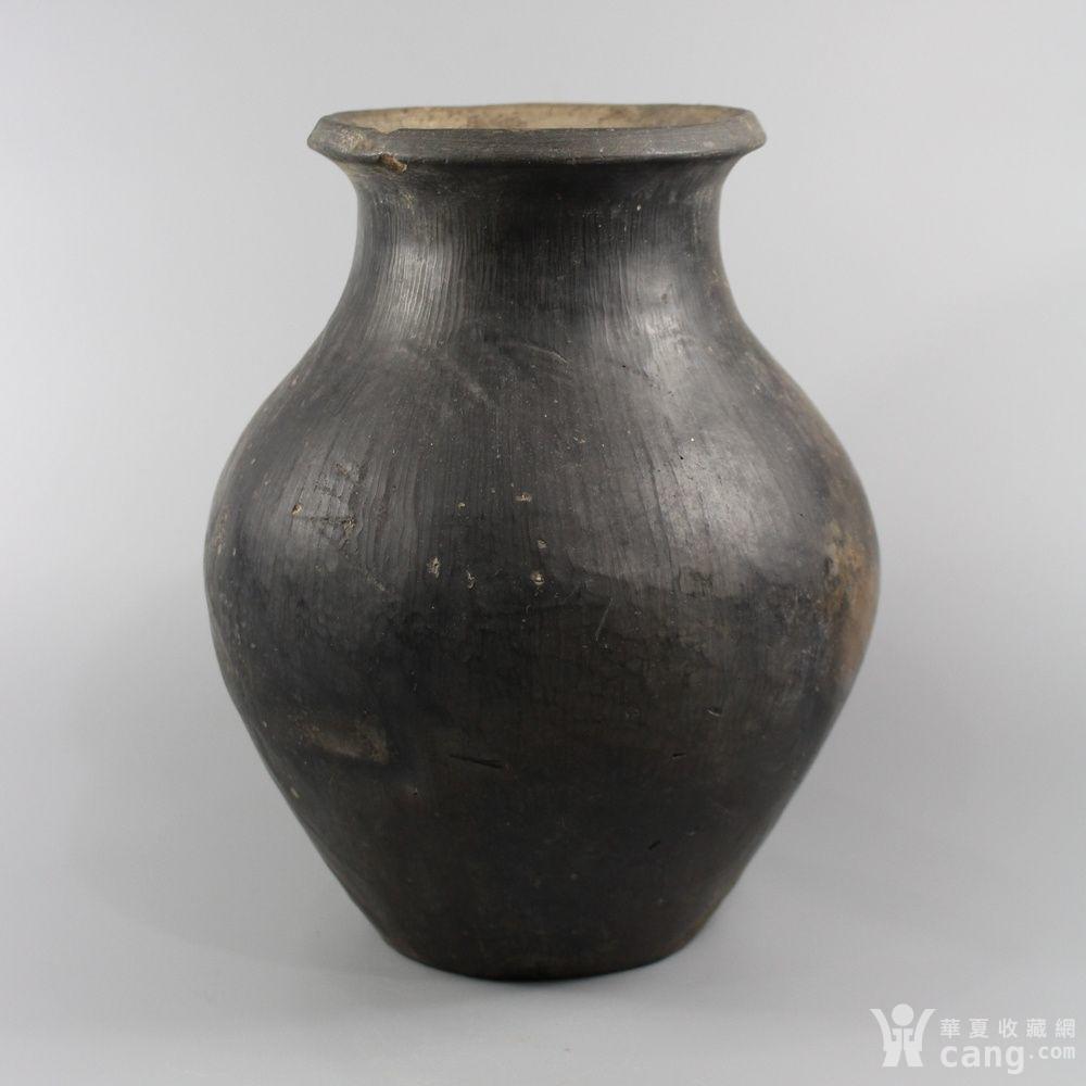 汉代黑陶罐_鉴定频道_华夏收藏网