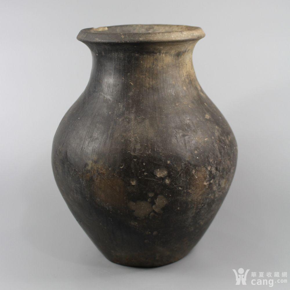 汉代黑陶罐_鉴定频道_华夏收藏网