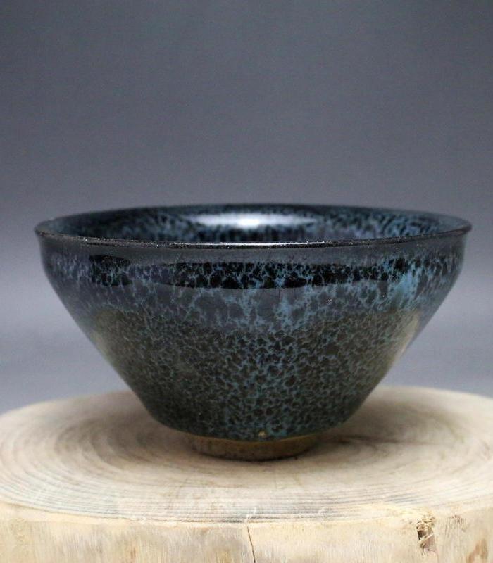 168宋建窑天目釉窑变茶盏