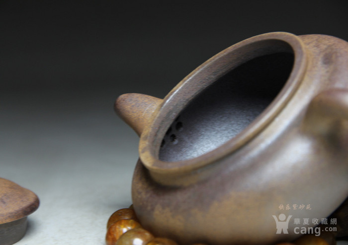宜兴古龙窑柴烧独特高温窑变紫砂壶 吴永兵仿古意 孤品