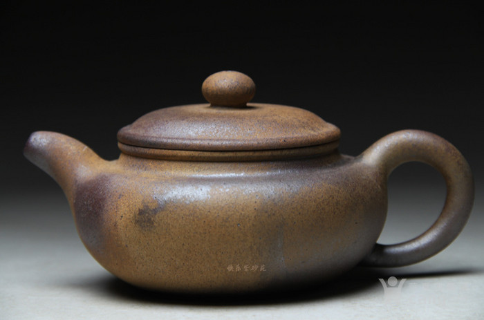 宜兴古龙窑柴烧独特高温窑变紫砂壶 吴永兵仿古意 孤品