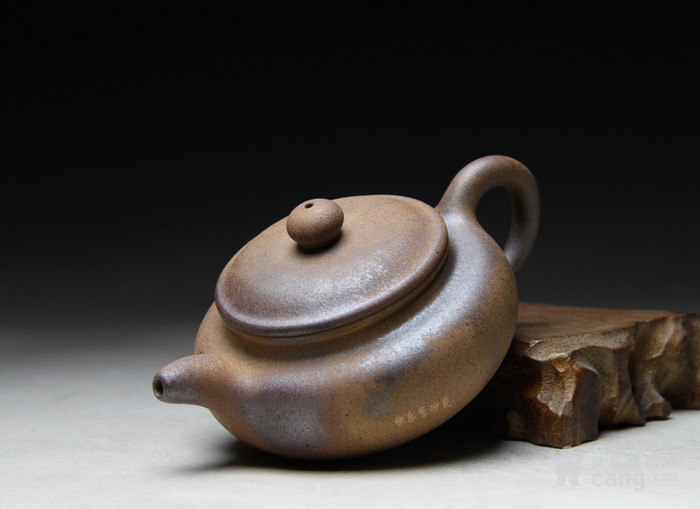 宜兴古龙窑柴烧独特高温窑变紫砂壶 吴永兵仿古意 孤品