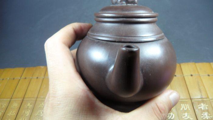 老紫砂转心茶壶古玩杂项