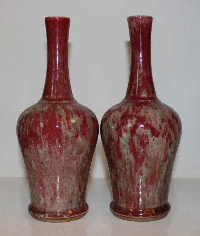 美人醉釉摇玲瓶一对