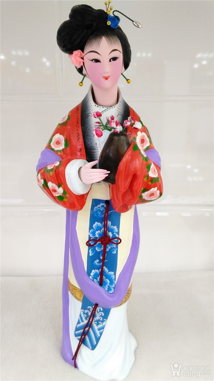 泥人张彩塑仕女人物 莺莺