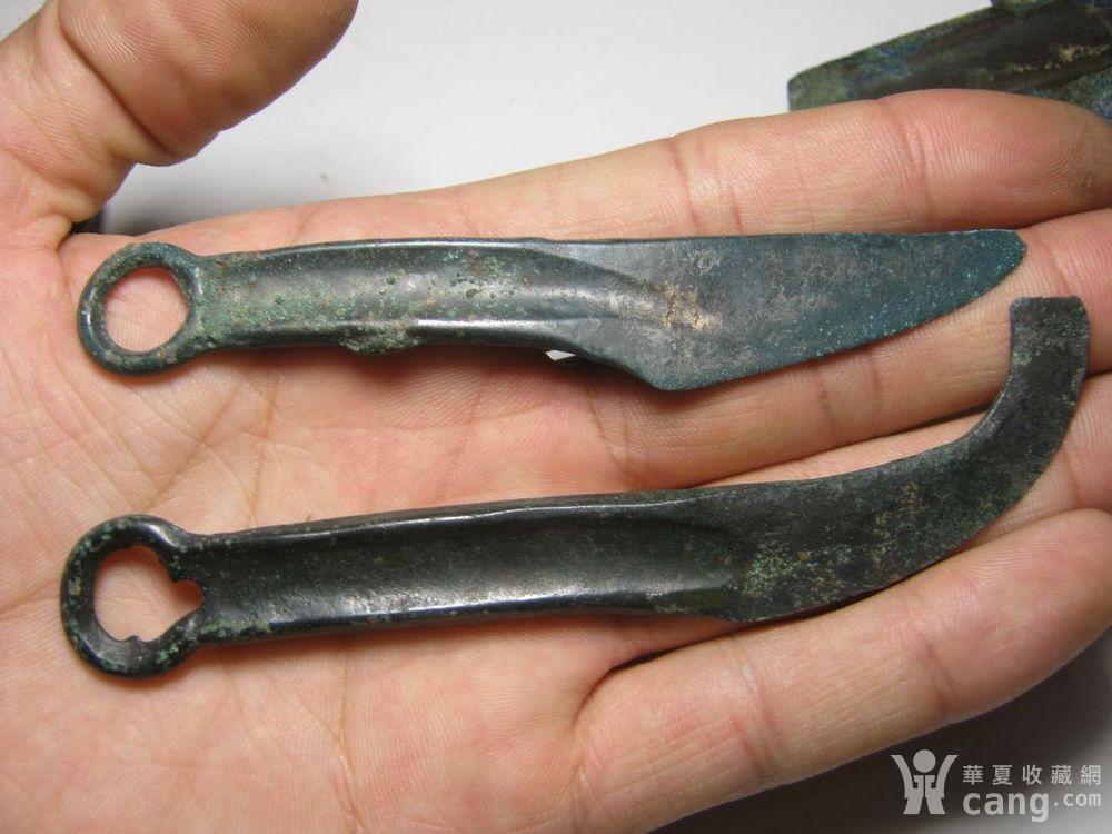 **游牧民族草原黑漆古削刀两把
