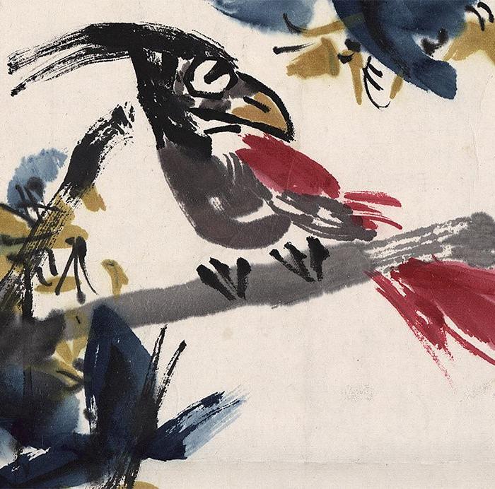 陈大羽-长尾鸟图