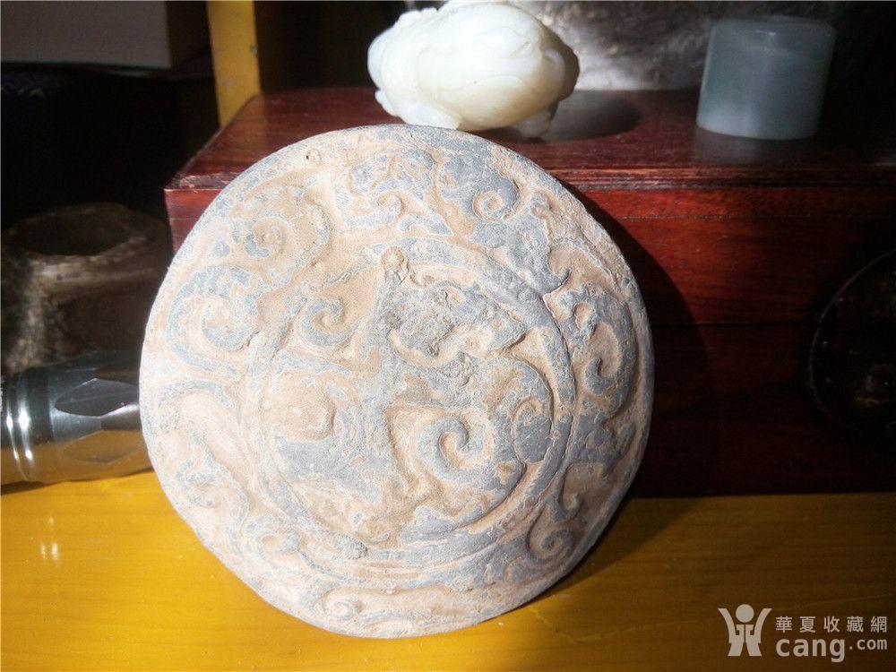 西汉白虎灰陶铃