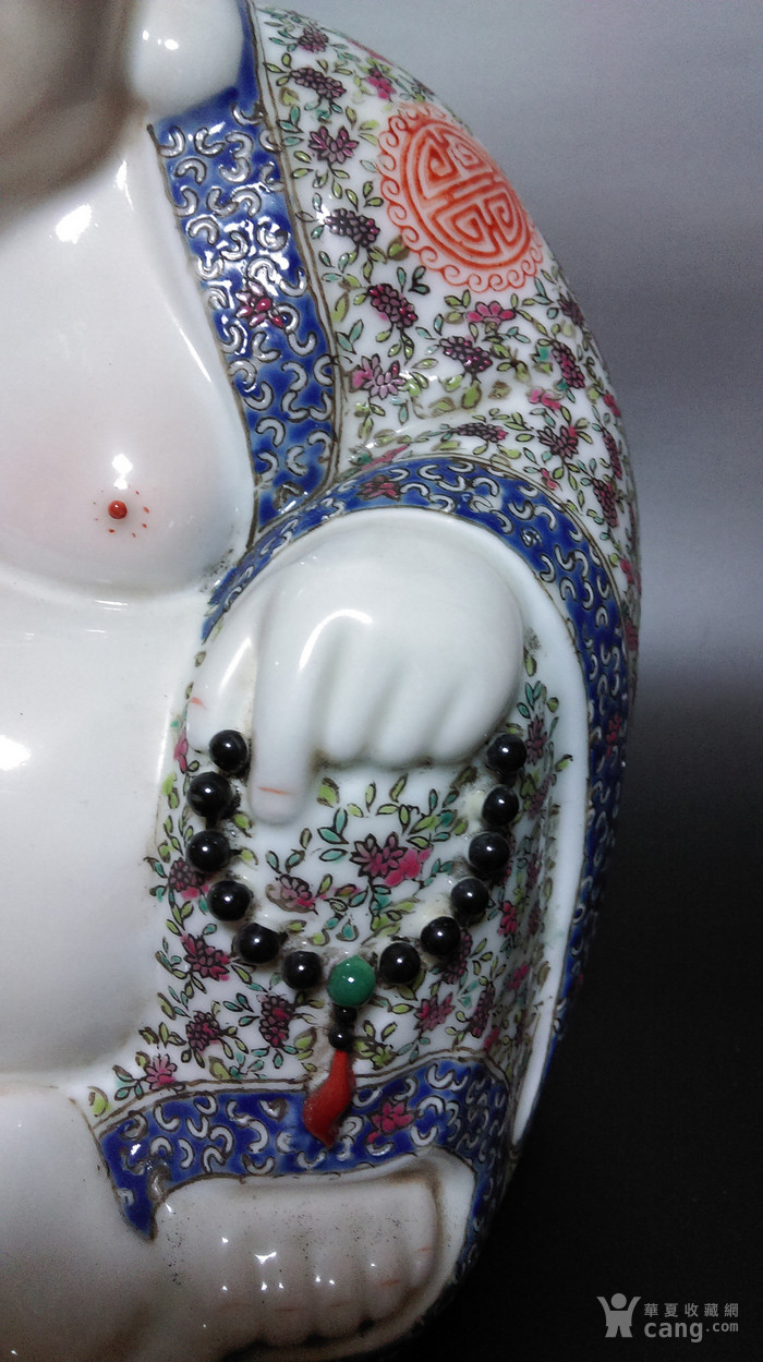 曾龙升粉彩弥勒佛像