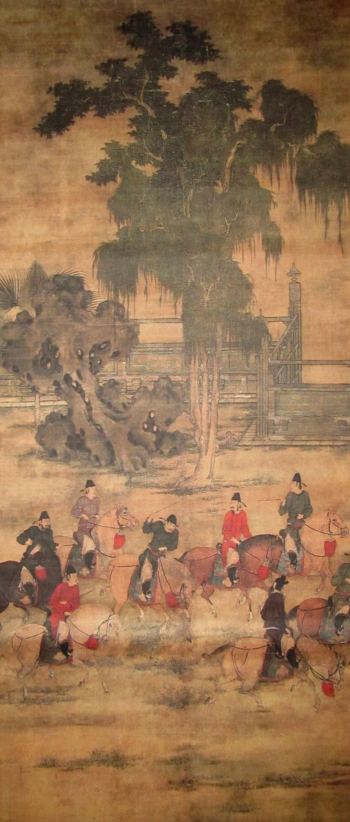 赵喦 八达游春图