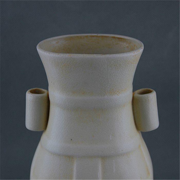 定窑白釉开片贯耳瓶图片_来自藏友xuben456123_陶瓷_地摊交易_华夏