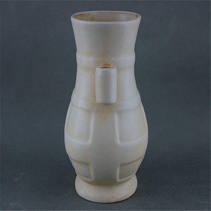 定窑白釉开片贯耳瓶图片_来自藏友xuben456123_陶瓷_地摊交易_华夏