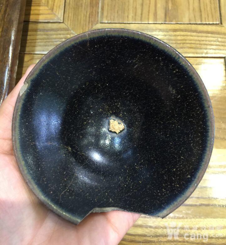 宋代建窑建盏 黑釉端正 斗笠盏