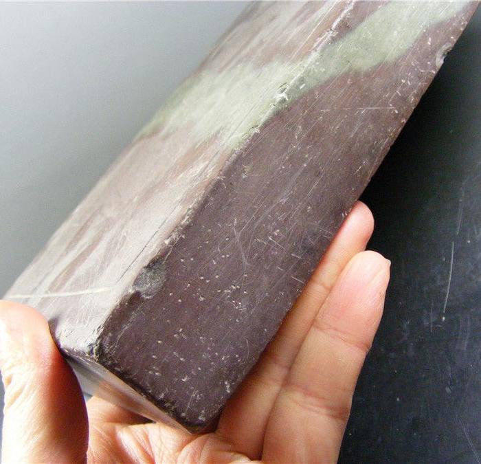 包浆一流 明代老祁阳石长方形大笔舔砚(包老到代)