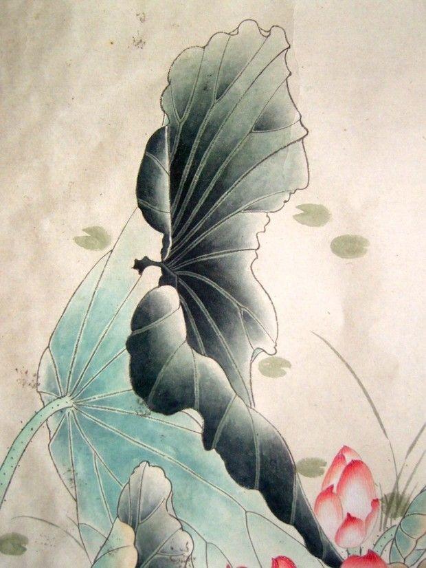 陈之佛《荷花蜻蜓图》