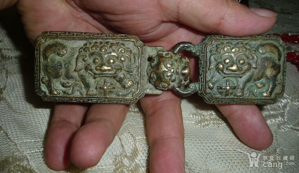 明清狮头将军腰带扣