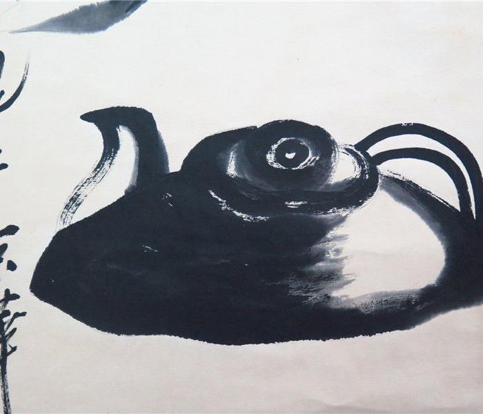 齐百石茶具梅花画