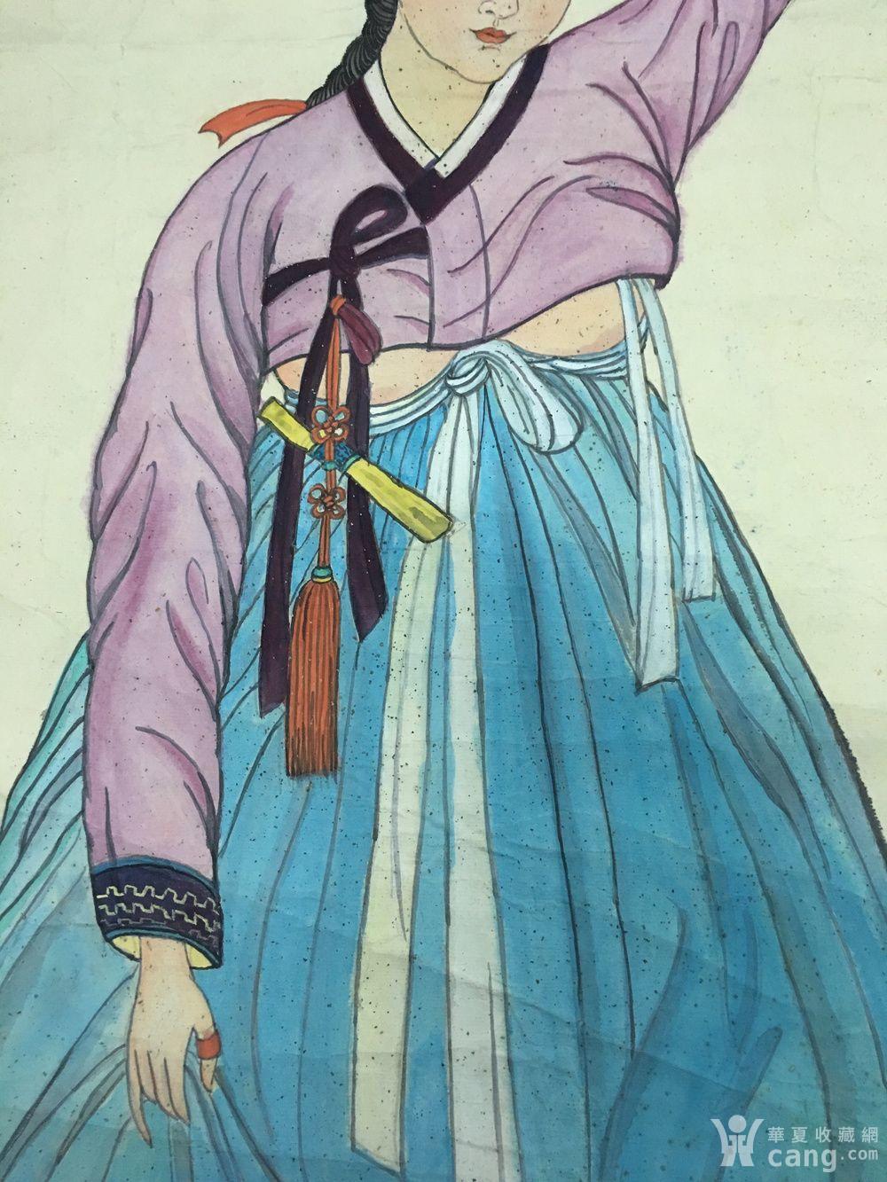 一线收的朝鲜美女画像