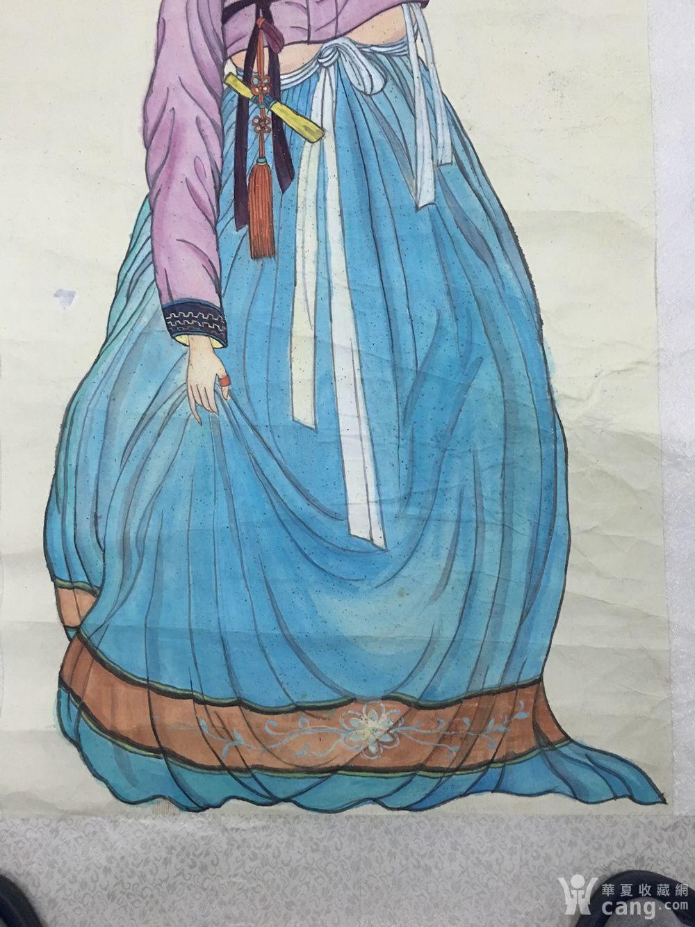 一线收的朝鲜美女画像