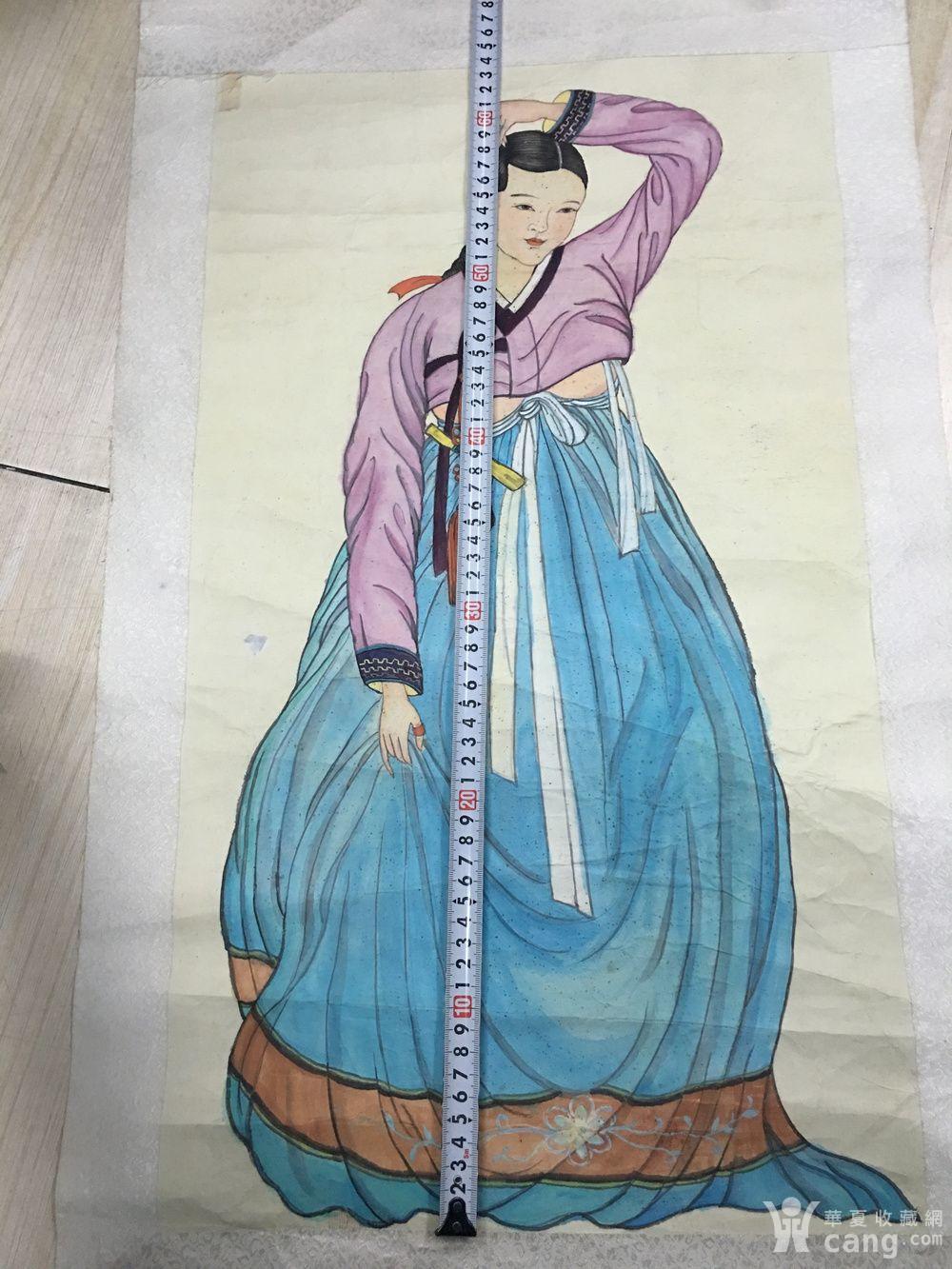 一线收的朝鲜美女画像