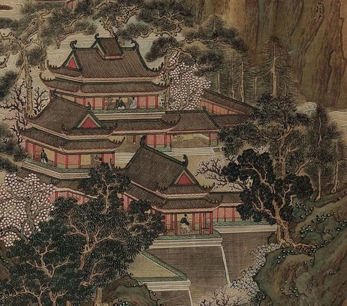 明代仇英仙山楼阁图