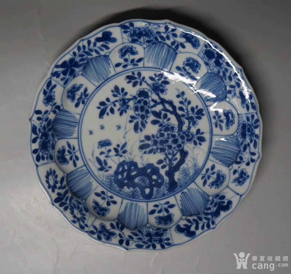 清康熙玉字款青花庭院花卉纹碟杯一套(1),荷兰回流,包老包真