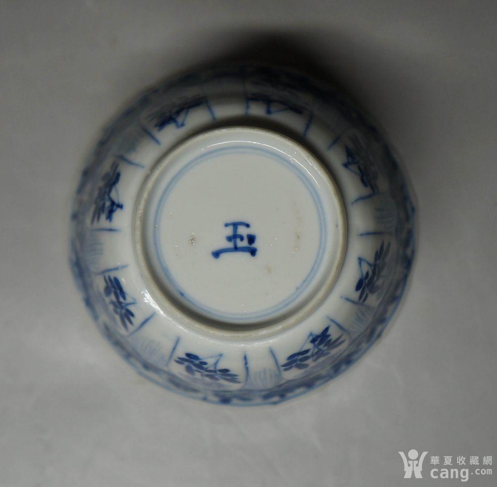 清康熙玉字款青花庭院花卉纹碟杯一套(1),荷兰回流,包老包真