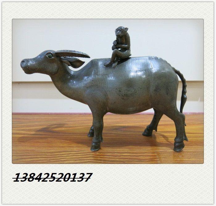 锡器猴骑牛茶叶罐