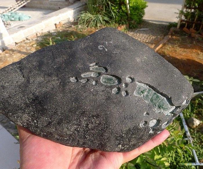 老坑帕敢基冰种满色阳绿手镯料4385克