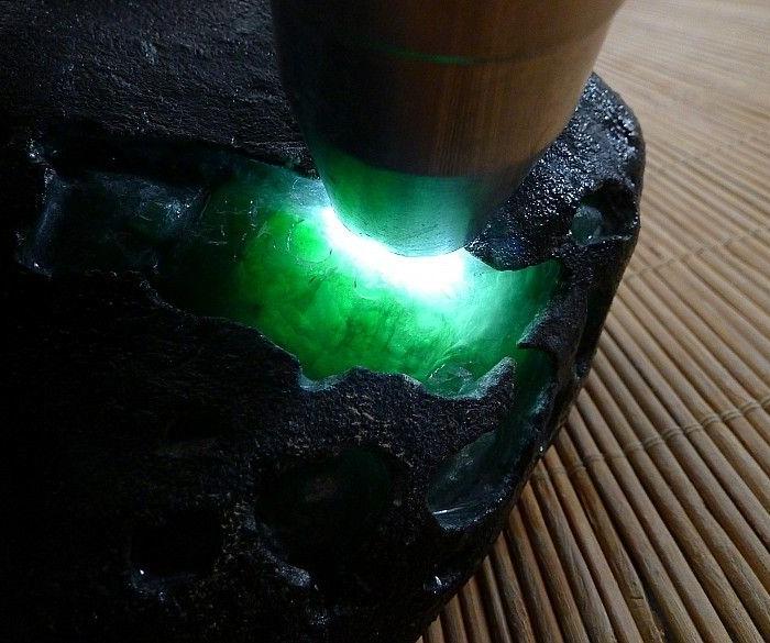 老坑帕敢基冰种满色阳绿手镯料4385克