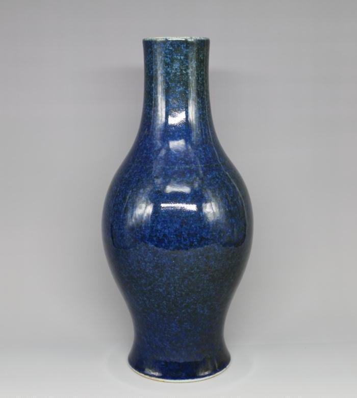 年制雪花蓝釉橄榄瓶图片_来自藏友wangxiao888_瓷器_地摊交易_华夏