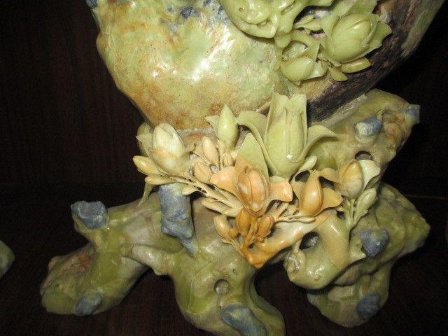 青田石兰花摆件