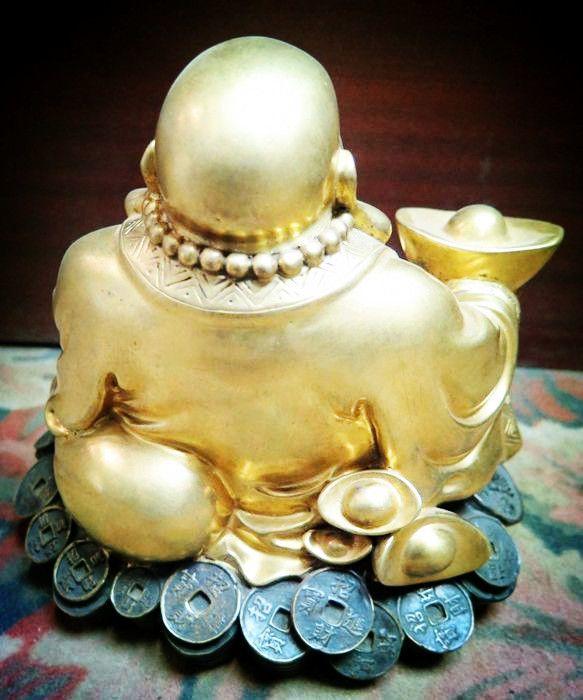 大明永乐鎏金黄金袋弥勒佛