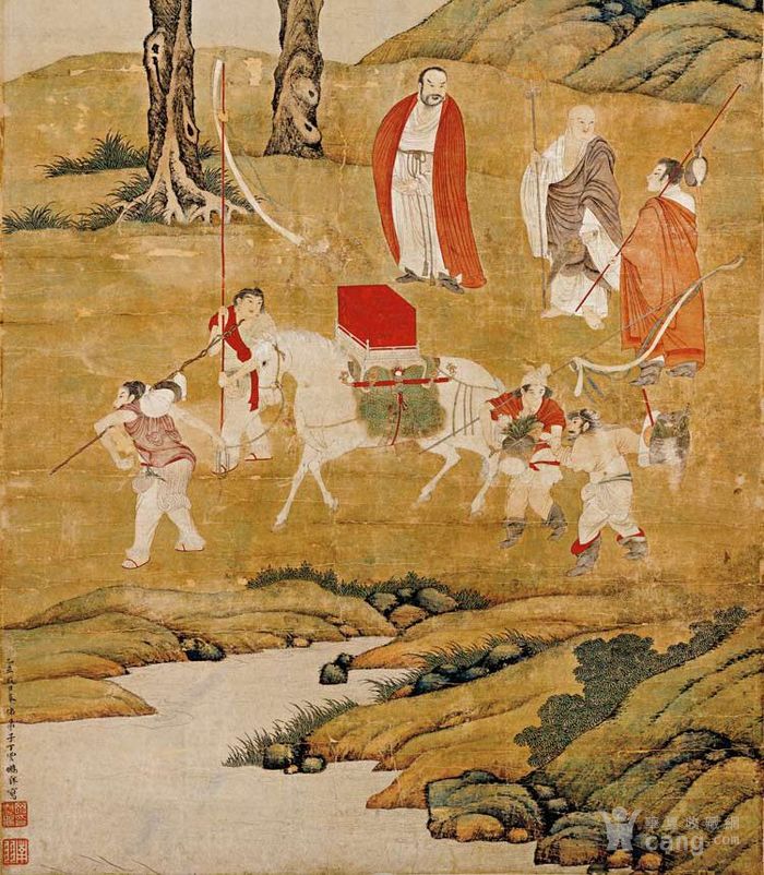 明代丁云鹏白马驮经图